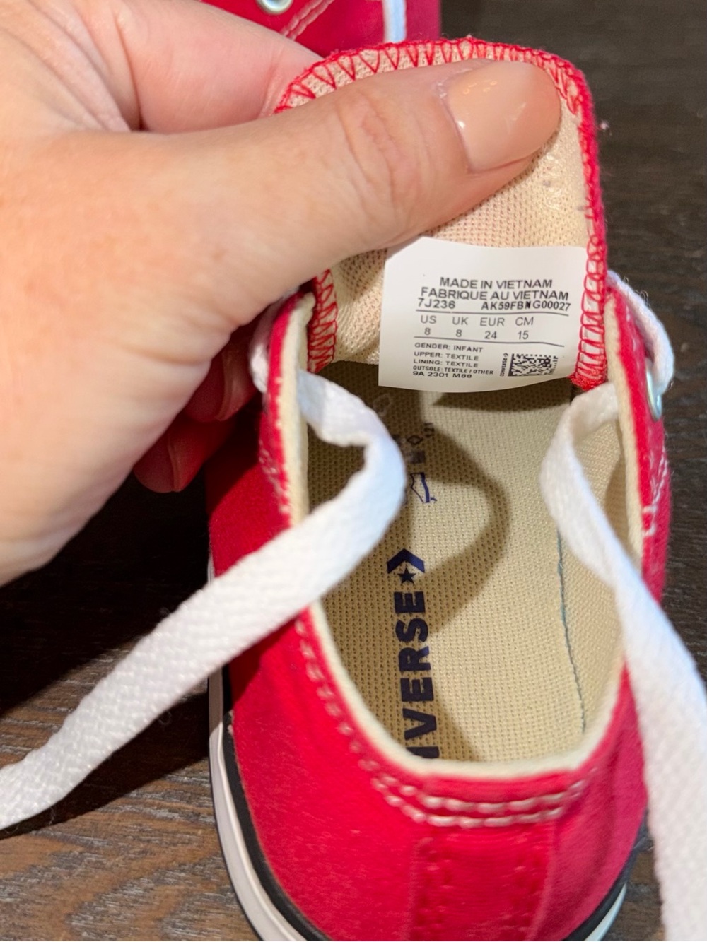 Red Converse All Star Chuck Taylor Low Top Sneakers size 8 - Picture 9 of 10